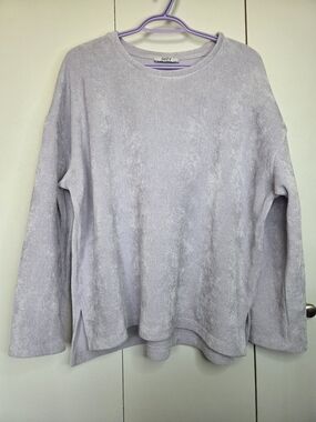 SUZY Shier Women's XL Light Purple Soft Knit Crewneck Sweater